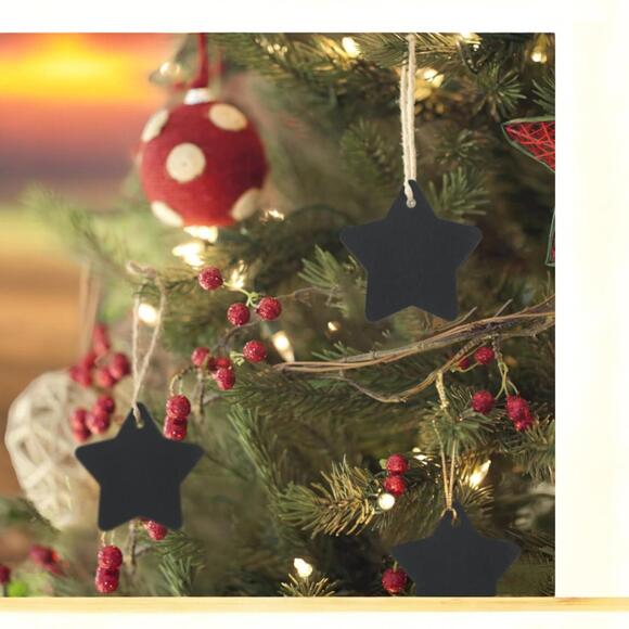 Black Star Gift Tags, Blank Star Shaped Tags,100PCS Kraft Paper Gift Tags - Picture 6 of 6